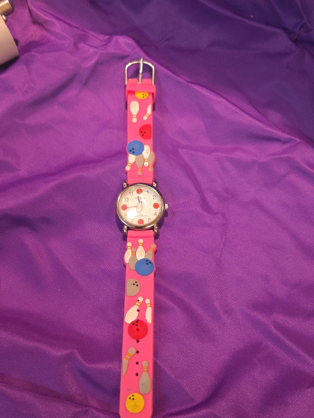 Geneva Pink Kids Bowling Watch